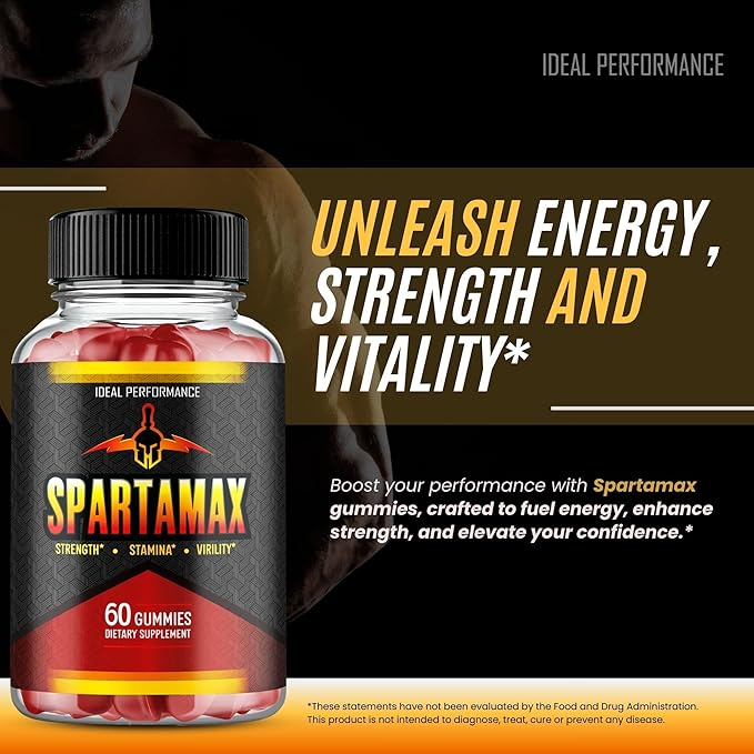 Spartamax Gummies Official Spartamax Supplement Gummy for Men - Maximum Strength All Natural Formula for Energy Stamina &amp Performance Advanced Formula Spar Tamax Support Reviews (2 Pack)