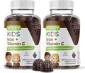 VITEEY Iron for Kids with Vitamin C - Supports Energy Blood Cell Formulation Blood Builder Anemia Kids Iron Supplements - Vegan Gelatin Free Gluten Free - Tasty Chewable Grape Flavored Gummy