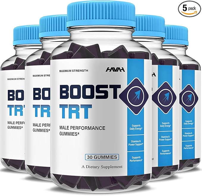(5 Pack) Boost TRT Maximum Strength Performance Gummies BoostTRT Gummy Supplement Boost TRT Maximum Strength Advanced Shilajit Multivitamin Supplement BoostTRT Health Gummies (5 Month Supply)