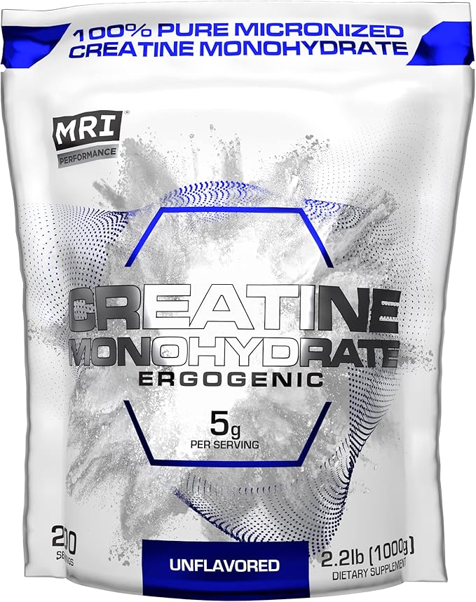 MRI Performance Creatine Monohydrate Powder 5g100% Pure Micronized Creatine Supplement Muscle Growth &amp Recovery Build Muscle Increase Strength Performance Endurance 1000g Unflavored
