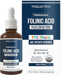 Organic FolinicActive Kids - Folinic Acid + B12 B6 &amp B2 Cofactors - Gentle Methylation Support for Mood Energy &amp Cognition Age Adjustable Dosing for Kids 1-18 Non GMO Vegan Berry Flavor
