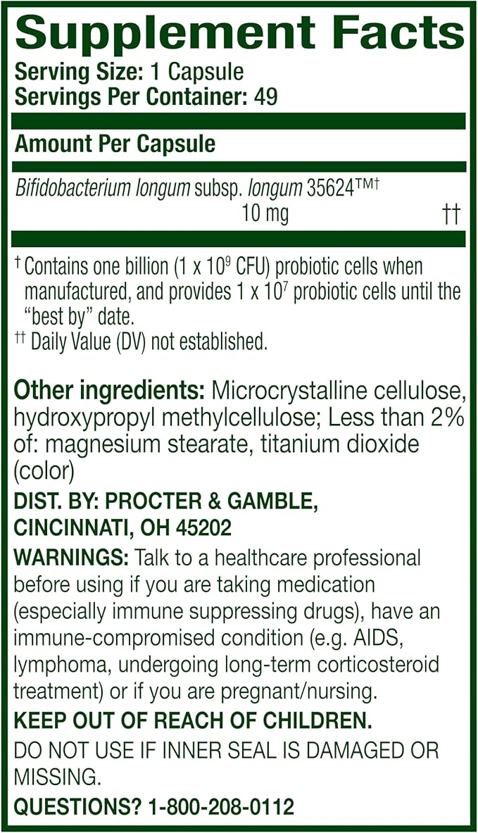 Align Probiotic 24/7 Digestive Support*§ Probiotics for Women and Men Probiotics for Digestive Health Men and Womens Probiotic Capsules Help Relieve Occasional Bloating &amp Gas* 49 Capsules