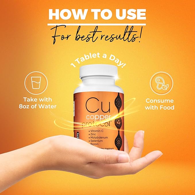 Copper Supplements for Women and Men (90 Capsules) Boosts Energy Nourishes Body Anti-Aging Formula Includes Vitamin C Zinc &amp Selenium Non-GMO Made in USA - GMP Certified