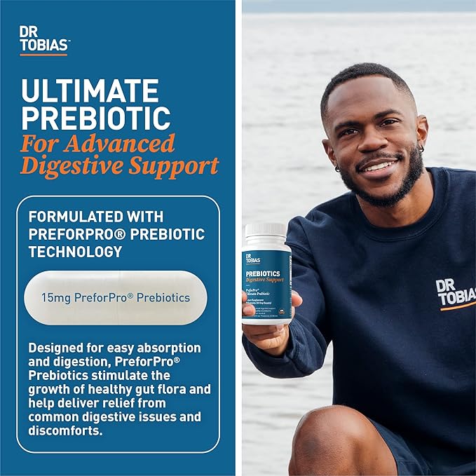 Dr. Tobias Vegan Omega 3 Algae Oil and Prebiotics for Enhanced Immune Function Vegan &amp Non-GMO Gut Health Supplements for Men and Women