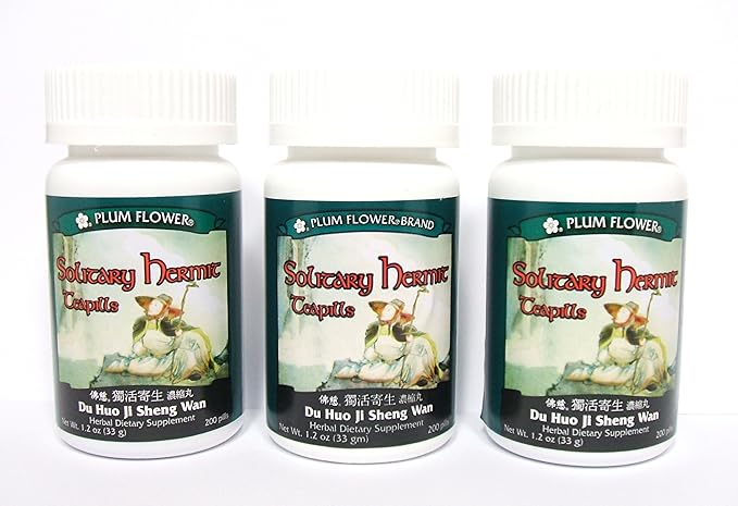 3 Pack of Solitary Hermit Teapills Du Huo Ji Sheng Wan 3 x 200 Pills