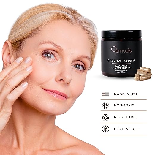 OSMOSIS Skincare Digestive Support Enzyme Supplement 100 Count