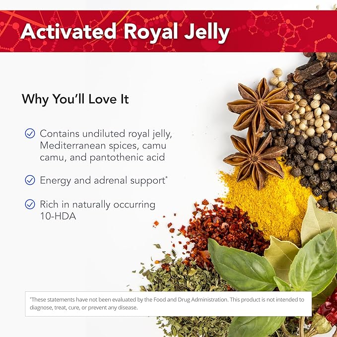 Physician's Strength Royal Strength - 60 mL - Fresh Royal Jelly with Austrian Pumpkin Seed Oil - Energy and Adrenal Support