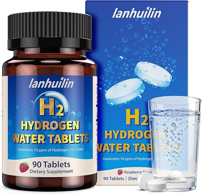Hydrogen Water Tablets 150mg Magnesium – 10 PPM Molecular Hydrogen Tablets for Drinking Water Supports Healthy Aging Cellular Energy Recovery &amp Brain Health – Gluten-Free Raspberry 90 Tablets