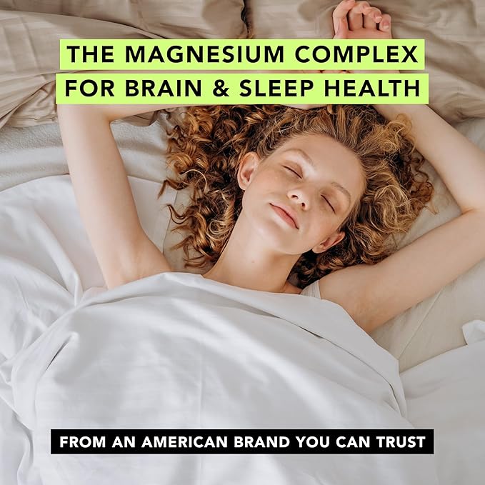 AMANDEAN Magtein Magnesium Complex. L-Threonate Glycinate Malate Triple Blend Chelated Magnesium Supplement. 90 Veggie Capsules. High Absorption Branded Ingredients. Brain Health Sleep Calm*.
