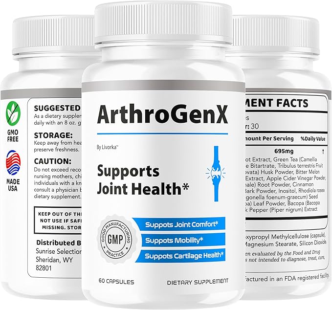 (2 Pack) ArthroGenX Capsules - Official Arthro GenX Advanced Supplement Support Pills - Maximum Strength Natural ArthroGen X Vitamins for Overall Health &amp Wellness Reviews 120 Capsules for 2 Mon