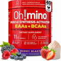 Oh!mino Essential Amino Acids Supplement Drink Powder Berry Blast Caffeinated Powder All 9 EAAs BCAAs and The Perfect Amino for Workouts Amino Energy and to Build Muscle and Recover Faster