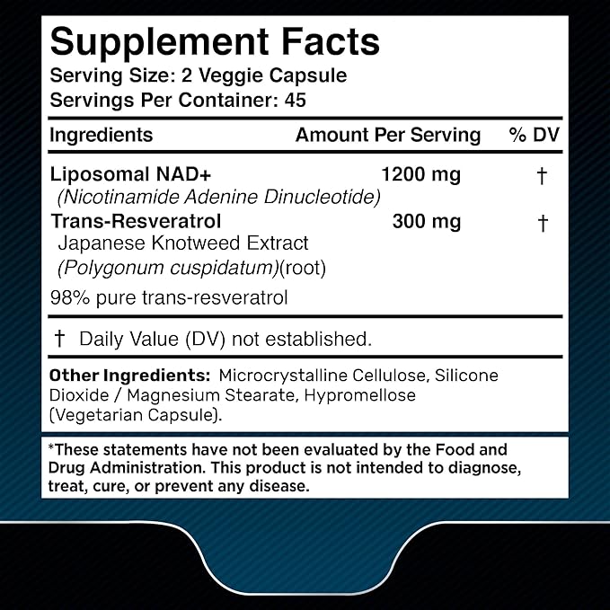 WELLNESS LABSRX NAD Supplement 1500mg - Liposomal NAD+ Supplement with Resveratrol | Organic Mushroom Supplement Capsules - 10000mg - 25 in 1 Mushroom Complex Capsules | Bundle