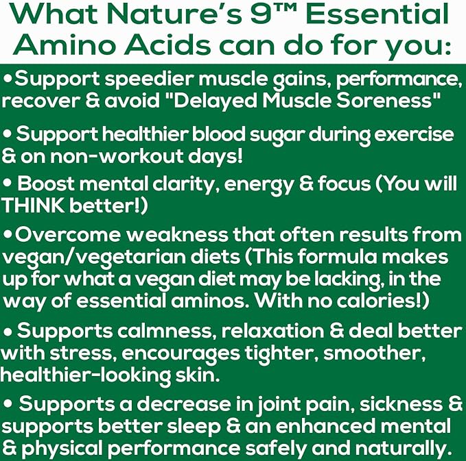 Essential Amino Acids EAA Supplement Complete Amino Acid Complex Pills BCAA + EAAS Tablets: Vegan an Ideal Amino Pre Workout 9 Free Form Muscle Recovery Cognitive Cravings 210 Pills