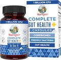 MARYRUTH'S Complete Gut Health+ Capsules | 5 Probiotic Blend | Butyrate | Corebiome® | Vegan Gut Support | Support Gastrointestinal Health &amp Microbiome | 2 Capsules Daily | 30 Servings