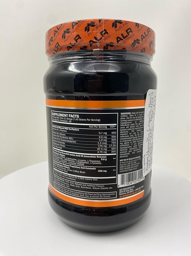 ALR Industries HumaPro Essential Amino Acid Formula | EAA Protein Supplement | Supports Muscle Recovery &amp Performance | Vegan Gluten Free | | 45 Servings (Apple Pear)