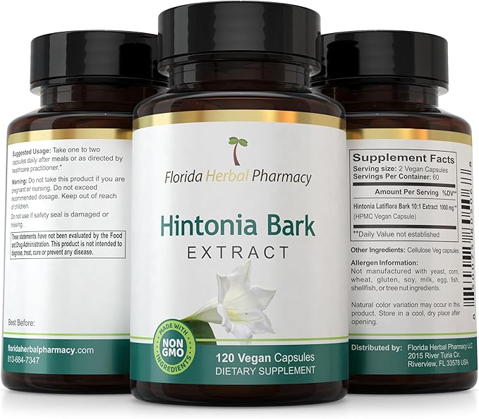 Florida Herbal Pharmacy Hintonia Latiflora Extract Capsules 10:1 (120 Capsules) Pack of 1