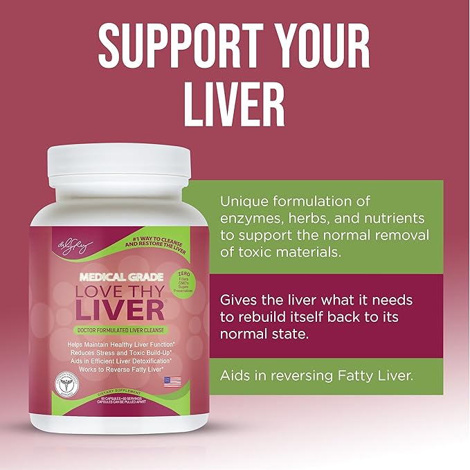 Dr. Liz Cruz Love Thy Liver - Liver Cleanse Detox &amp Repair Liver Supplements with Enzymes Herbs &amp Nutritive Ingredients Liver Health Supplement in Veggie Capsules 60 Counts