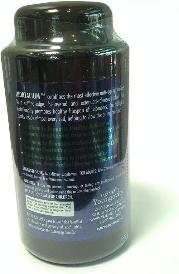 Youngevity Imortalium® - Anti-Aging Telomere Health Fucoxanthin Carotenoid Blend Fucoidan Blend MSM Glutathione Skin Rejuvinating Blend + 12 Whole Foods 120 Tablets (Pack of 2)