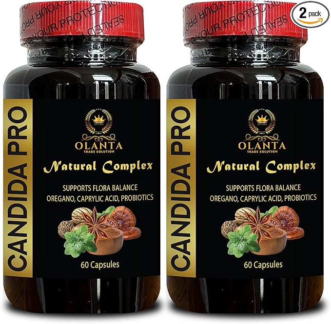 Candida Support Supplement - Gut Flora Balance Candida Cleanse Balance and Support Supplement Support with Digestive Enzymes - 2 Bottles 120 Capsules