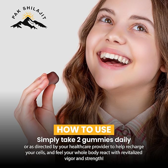 Pure Sundried Himalayan Shilajit Gummy for Men &amp Women | Organic Shilajit Gummies | Natural 85 Plus Trace Minerals Fulvic Acid | Energy Immunity | Sugar-Free 60 Healthy Gummy