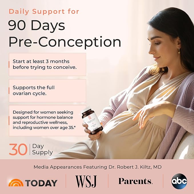Ovarian Bloom - Doctor Formulated Fertility Supplement for Women - Hormone Balance Egg Cell Health Reproductive Wellness - 40:1 Myo-Inositol &amp D-Chiro Inositol - 30 Day Supply