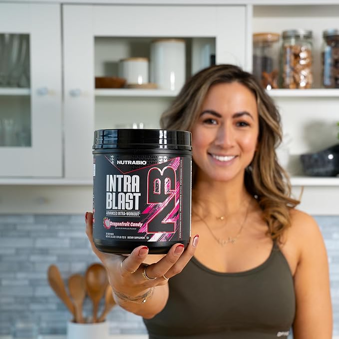 NutraBio Intra Blast Bcaa Powder Amino Acid Supplement Electrolyte &amp Hydration Blend Intra Pre Workout &amp Muscle Recovery 20g Eaa Amino Acids Powder 5g Glutamine- Dragonfruit Candy 30 Ser