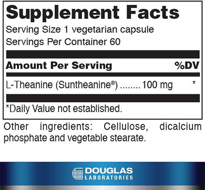 Douglas Laboratories L-Theanine | Promotes a Feeling of Calmness | 60 Capsules