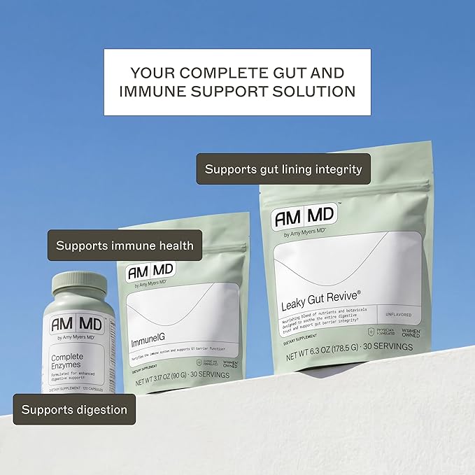 Amy Myers MD ImmuneIG - Colostrum Alternative for Immune Function &amp GI Barrier Support - Replenish Immunoglobulins - Excrete Unwanted Substances - Dairy-Free - 3.17 oz (30 Servings)