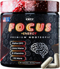 Nootropic Strongest Focus Supplement - Clinically Backed Ingredients Made in USA - Scientifically Backed Doses - Supplement for Brain Fog - AlphaGPC Lions Mane Rhodiola and More 10:1 90 Capsules