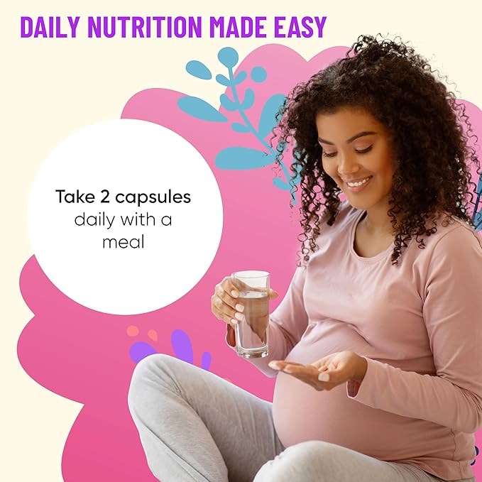 Mama's Select Prenatal Vitamins with Vegan DHA – Fish-Free No Fish Burps Allergen-Free MTHFR Support Methylated Folate &amp B Vitamins Digestive-Friendly No Biotin