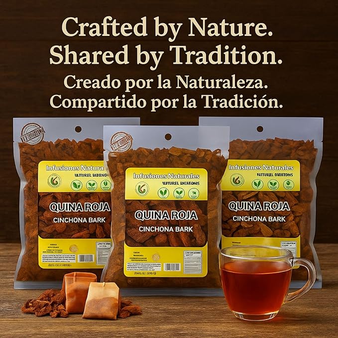 Quina Roja Herbal Tea (Red Cinchona Bark) – 3 Pack Value Set (4 oz Each / 12 oz Total) – 100% Natural Vegan Non-GMO Gluten-Free Wildcrafted Herbal Tea – Authentic Loose Leaf Infusion – by Bexperts