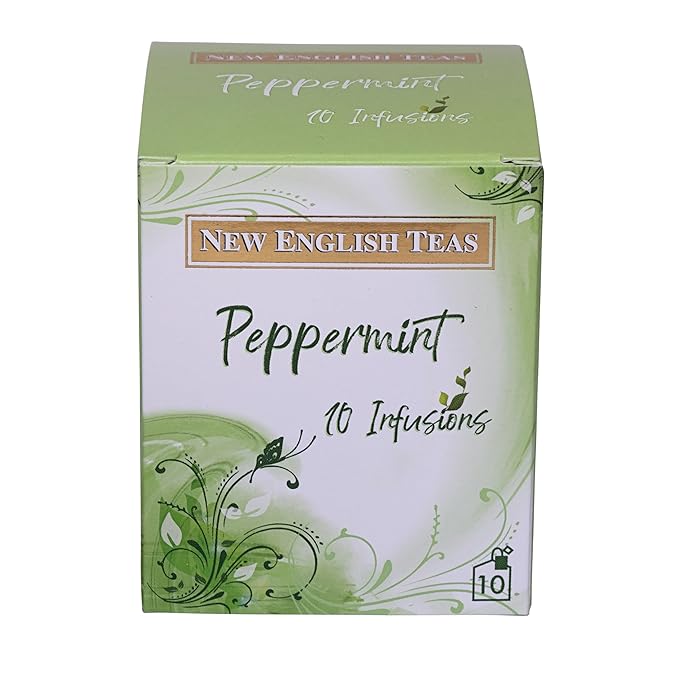 New English Teas Fruit &amp Herbal Tea 120 Teabags 12 Packs of 10 Individually Wrapped Tea Bags Naturally Caffeine Free (Peppermint)