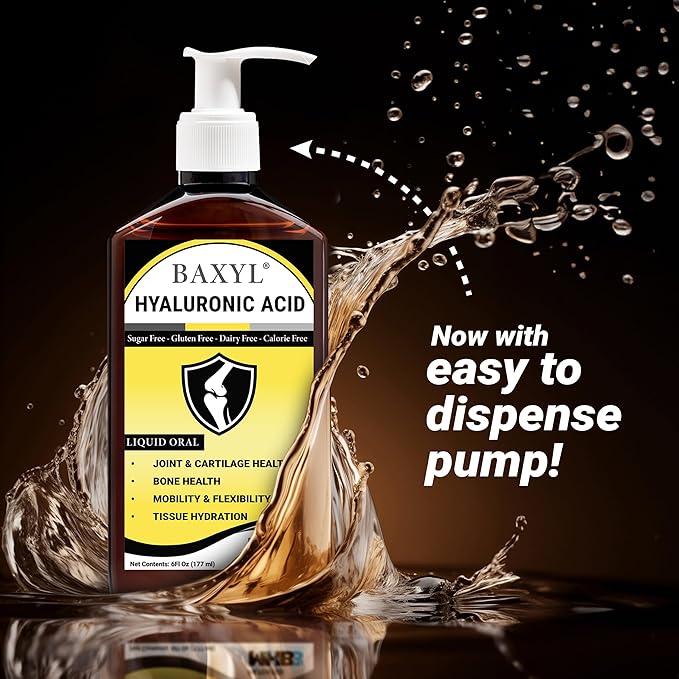 BAXYL - Liquid Hyaluronic Acid for Joint Relief Supplement (Vegan Gluten-Free Non-GMO Patented Oral MHB3)