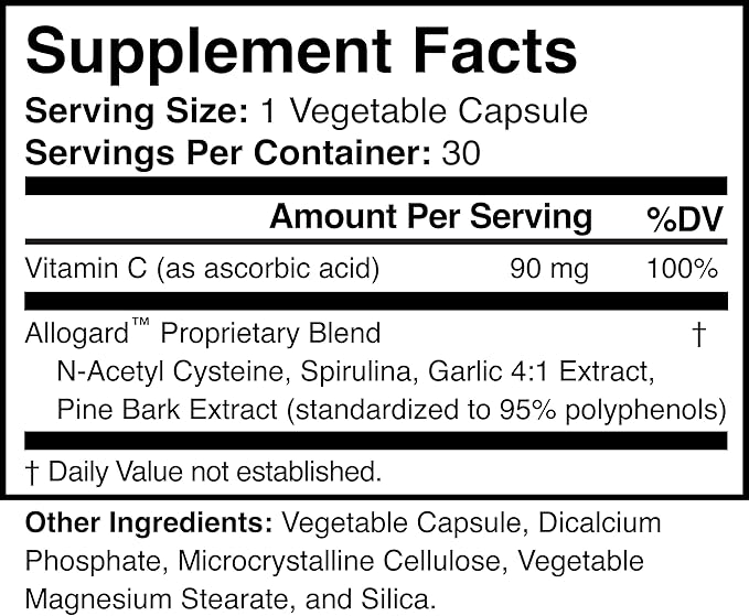 Allogard - Natural Detox Supplement - Non-GMO Vegan Gluten-Free