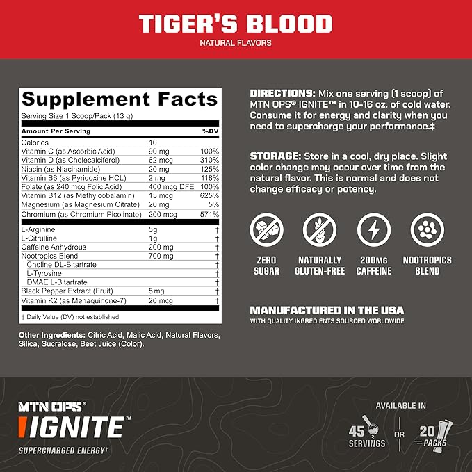 MTN OPS Creatine + Ignite Tiger's Blood Bundle