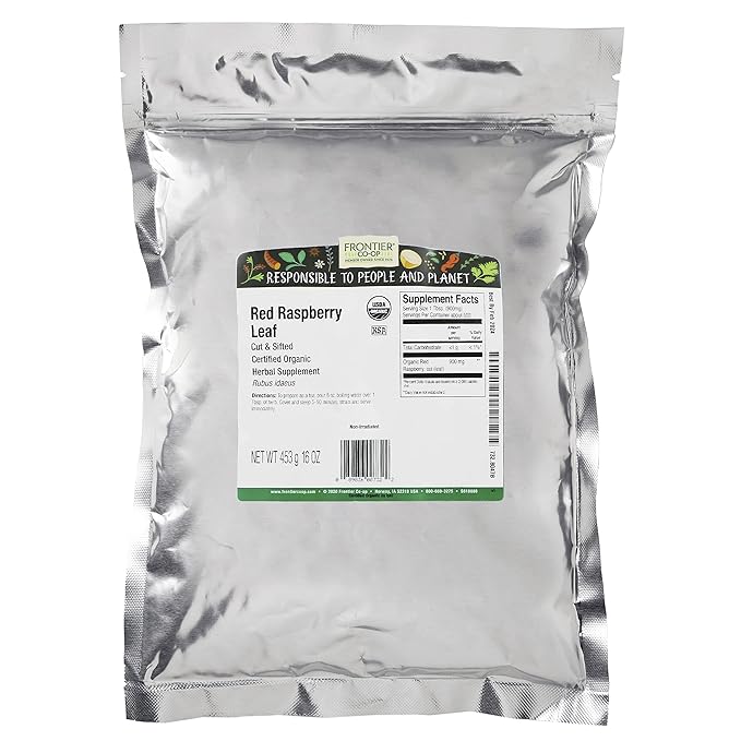 Frontier Co-op Organic Cut &amp Sifted Red Raspberry Leaf 16 oz (453 g)
