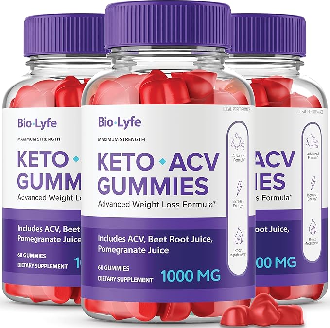 Biolyfe Keto + GummiesBiolyfeKeto ACV Keto Supplement Gummies - Maximum Strength Keto+ ACV Gummys All Natural Support Formula Keto+ACV Advanced Formula Biolyfe Keto Gummy Reviews (3 Pack)