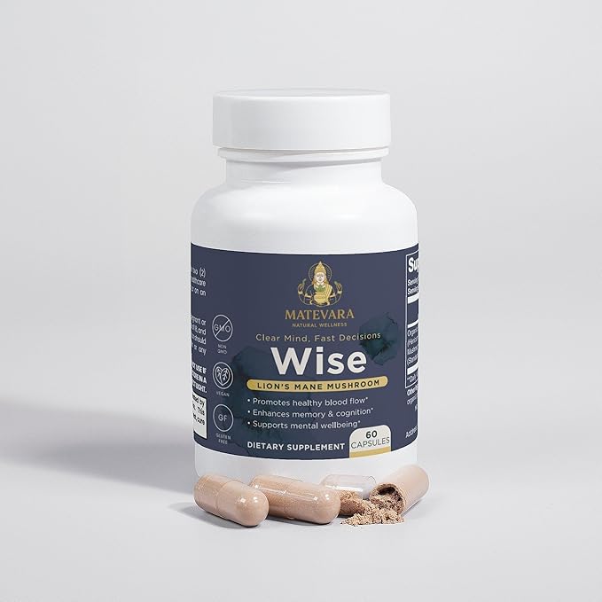 Premium Lion's Mane Mushroom | Vegan Capsules | 60 Count