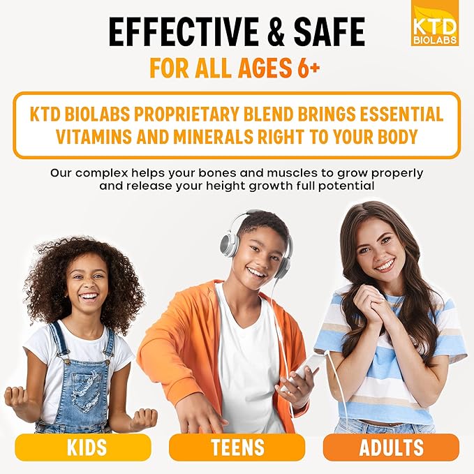 Height Growth Maximizer - Made in USA - Natural Height Increase Booster &amp Teen Vitamins - Pills to Grow Taller at Any Age - Bone Growth Supplement for Adults &amp Kids