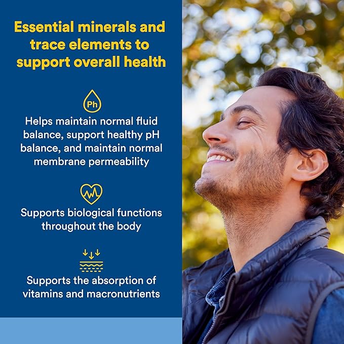 Natural Factors Whole Earth &amp Sea Deep Ocean Minerals - Supports Electrolyte Balance &amp Bone Health* - Vegan - Unflavored - 3.38 oz