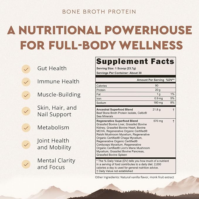 Ancestral Supplements MOFO &amp Vanilla Protein Bundle for Men – Supports Strength Energy Hormone Health &amp Recovery – Grass Fed Beef Organ Blend with 20g Protein Gut Health Support &amp Organ