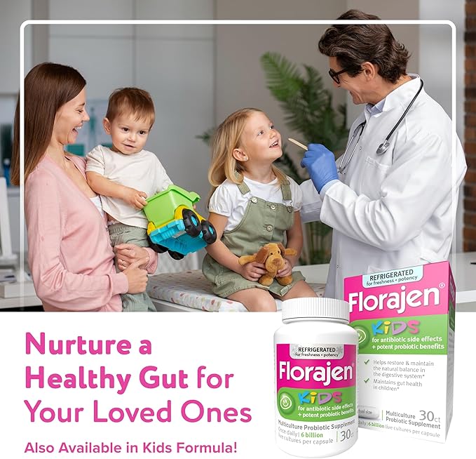 Florajen Digestion Probiotic - Advanced Gut Health Supplement for Constipation &amp Bloating Relief - 15 Billion Live Cultures - Multi-Strain Formula - Refrigerated for Potency &amp Freshness - 90 C