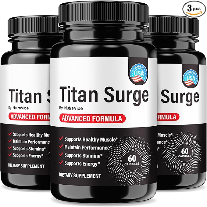 (3 Pack) Titan Surge – Men’s Protector Formula TitanSurge ME Caps for Peak Performance Nutrition &amp Pre Workout Support | Daily Health &amp Male Performance Blend Easy-to-Take Pills (180 Capsul