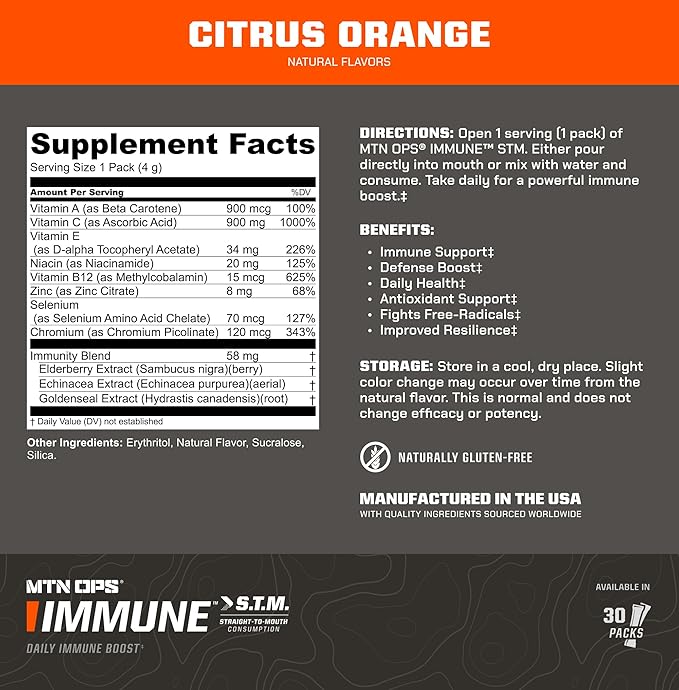 MTN OPS Immune STM Raspberry + Orange Citrus Bundle