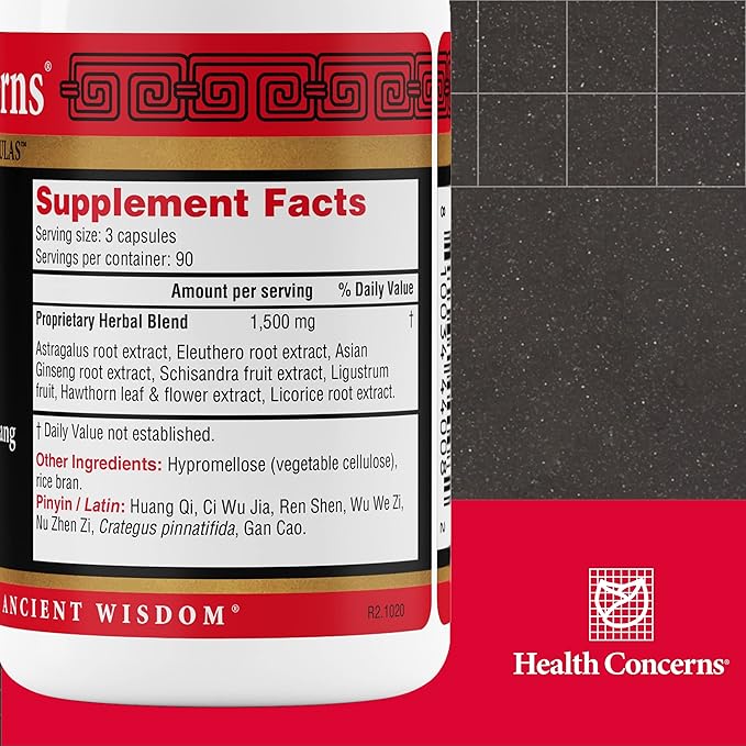 Health Concerns Astra 8 – Immune System Support &amp Fatigue Help – Energy Boost Supplement – Adaptogenic Herbal Blend with Astragalus &amp Ginseng – Chinese Herbal Supplements – 270 Capsules