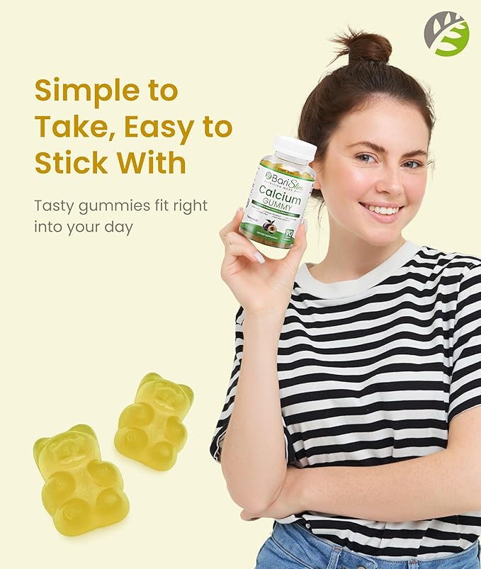 BariSlim Bariatric Calcium Gummies - Specially Formulated Bariatric Vitamins for Patients After Weight Loss Surgery - Supports Energy Levels &amp Bone Health | Passionfruit (90 Vegan Gummies)