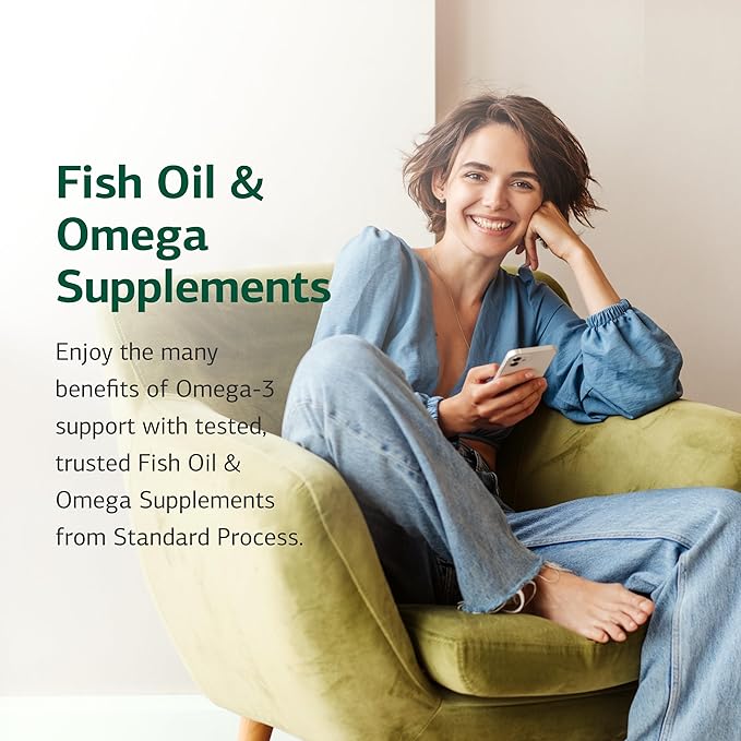 Standard Process Flax Oil with B6 - Supplement for Hormone &amp Nerve Tissue Support - Supports Brain Heart &amp Skin Skin - Gluten-Free Non-Dairy &amp Non-Soy - 120 Softgels (120 Servings)