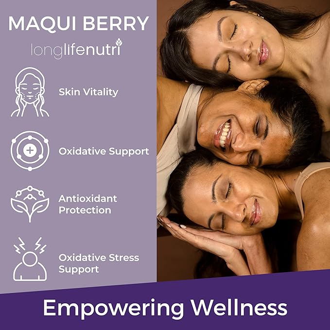 LongLifeNutri Alpha GPC 600 mg &amp Maqui Berry 1000 mg Bundle – 180 + 240 Veg Caps 3 &amp 4 Month Supplies Choline &amp Superfruit Antioxidant Support Non-GMO GMP Certified Made in USA