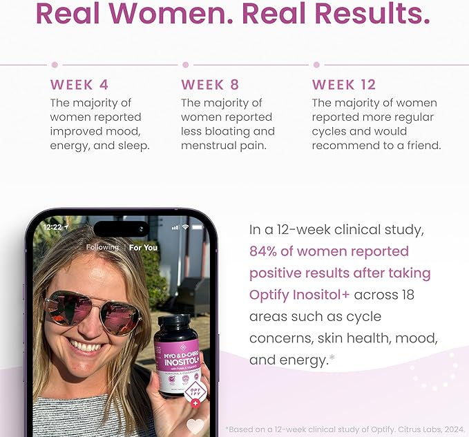 Premium Inositol Supplement - Myo-Inositol and D-Chiro Inositol Powder Plus Folate and Vitamin D - Ideal 40:1 Ratio - Hormone Balance &amp Healthy Ovarian Support for Women - Vitamin B8 - 30 Day Supp
