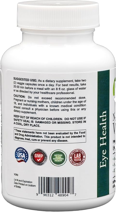 Dr's Nature &amp Nutrition Vision Care Eye Vitamins &amp Eye Supplement with Lutein &amp Zeaxanthin for Macular Health &amp Blue Light Protection